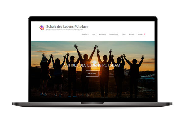 Webseite „Schule des Lebens Potsdam“