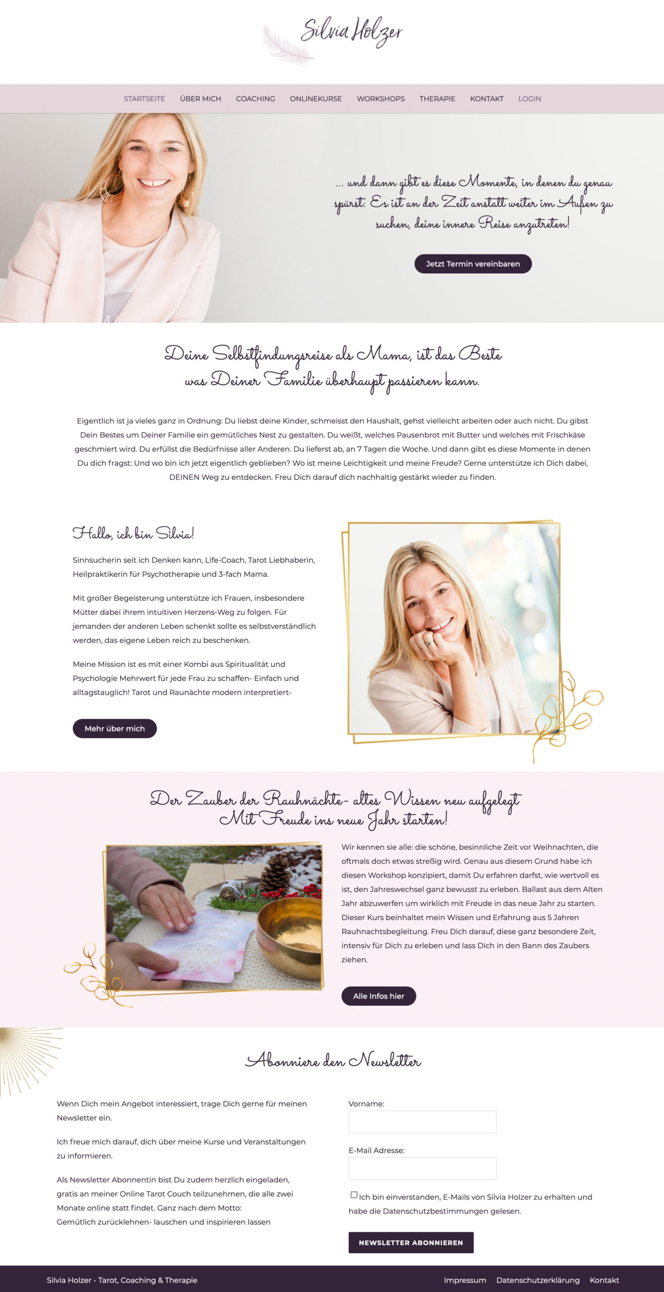 Webseite "Silvia Holzer"