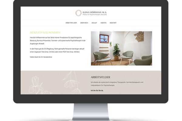 Webseite „Ilona Hörmann“