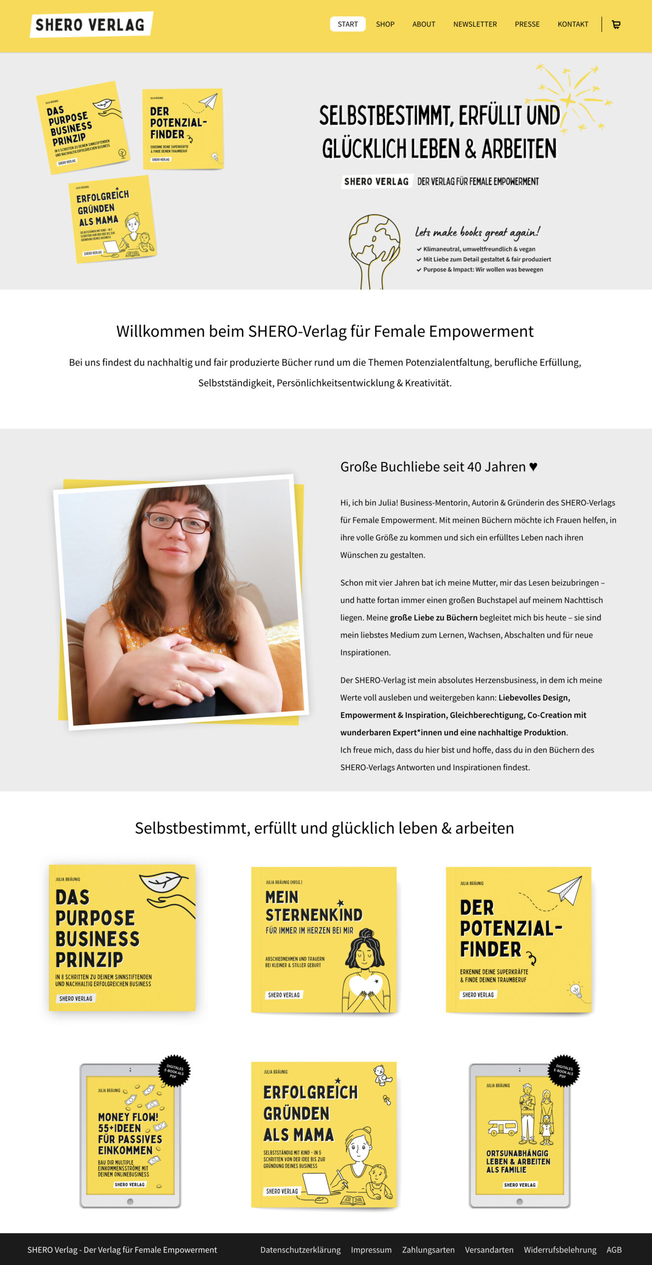 Webseite Shero Verlag