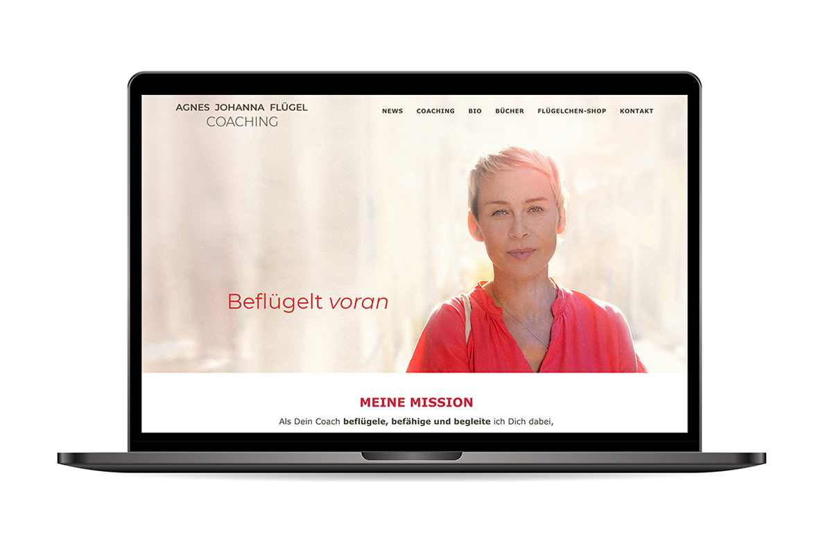 Webseite "Agnes Flügel Coaching"