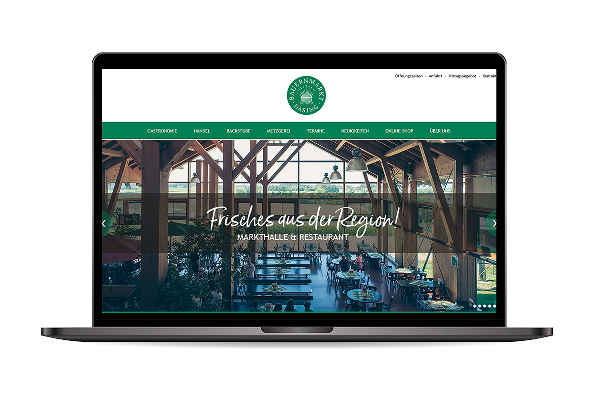 Webseite "Bauernmarkt Dasing"