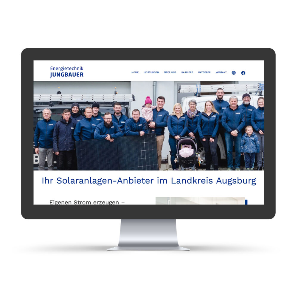 Webseite „Energietechnik Jungbauer“