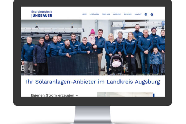 Webseite "Energietechnik Jungbauer"