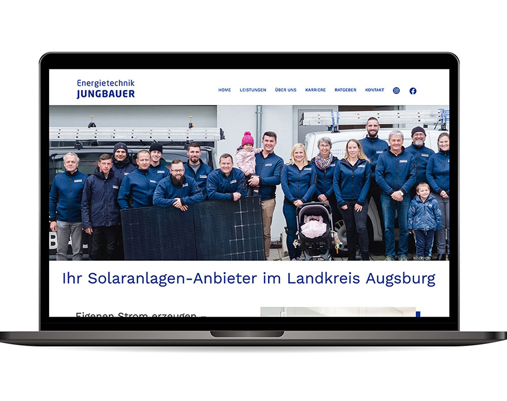 Webseite „Energietechnik Jungbauer“