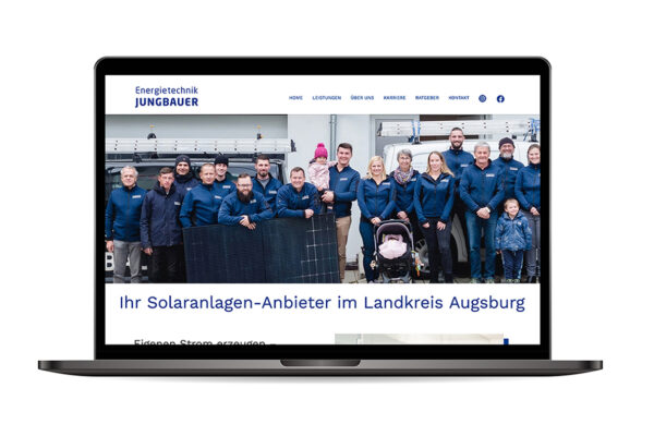 Webseite „Energietechnik Jungbauer“