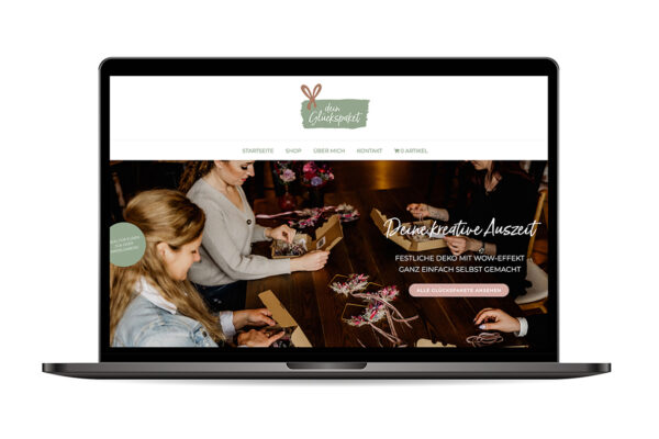 Webseite „Dein Glückspaket“