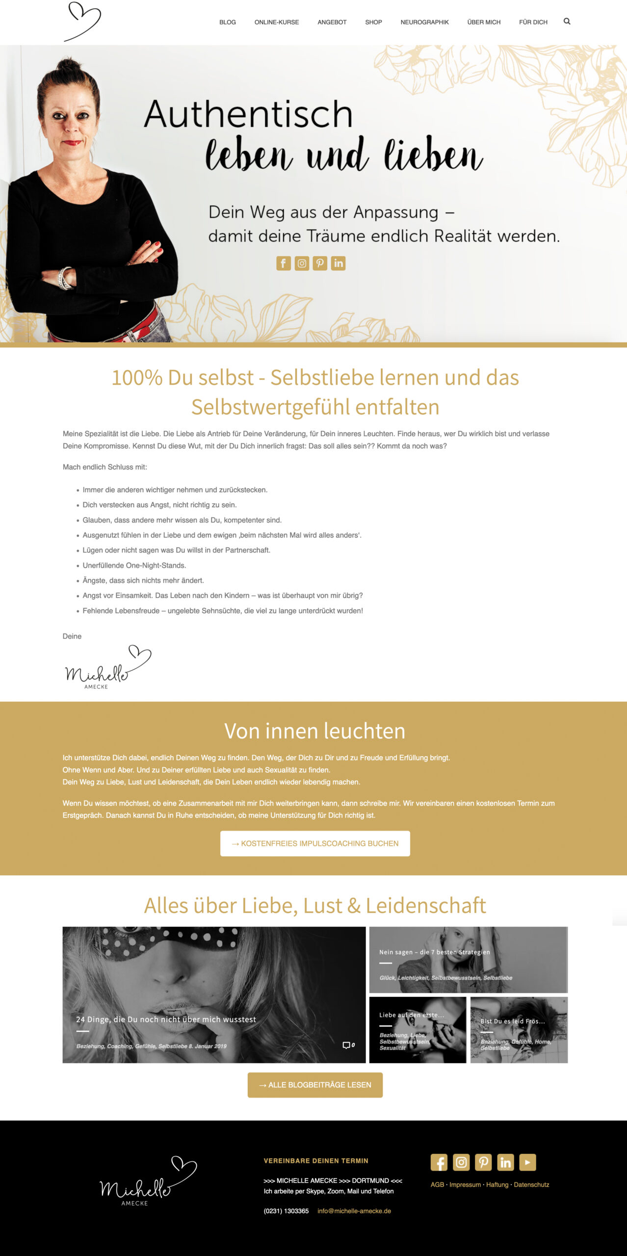 Webseite "Michelle Amecke"