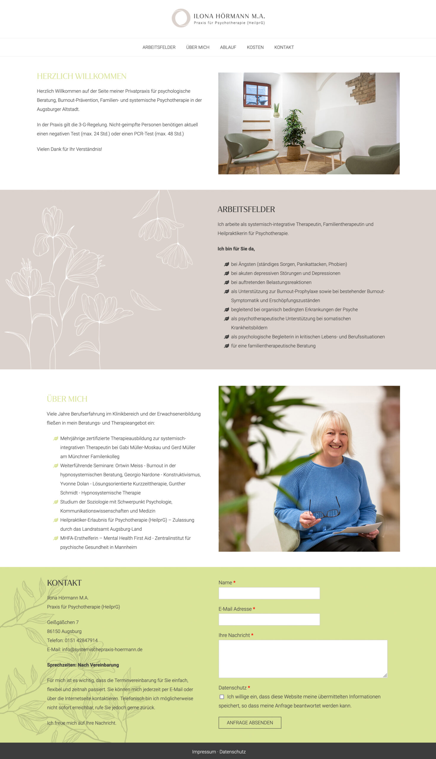 Webseite "Ilona Hörmann"
