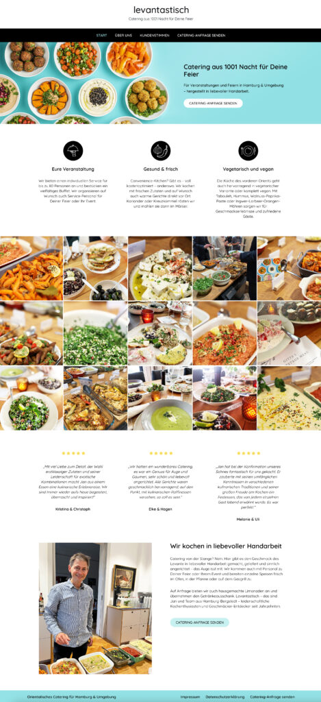 Webseite Catering