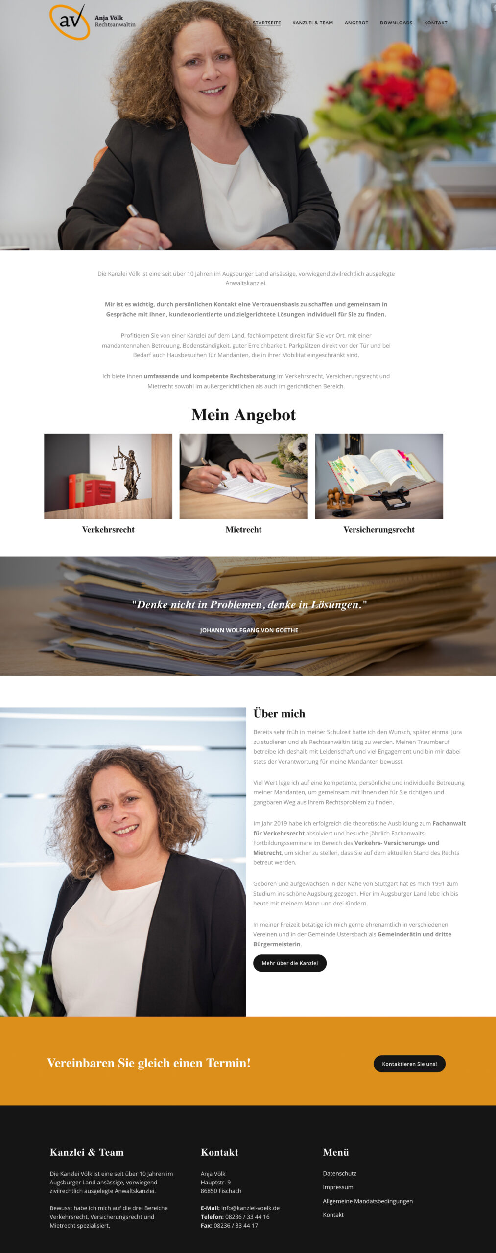 Webseite "Anwaltskanzlei Völk"