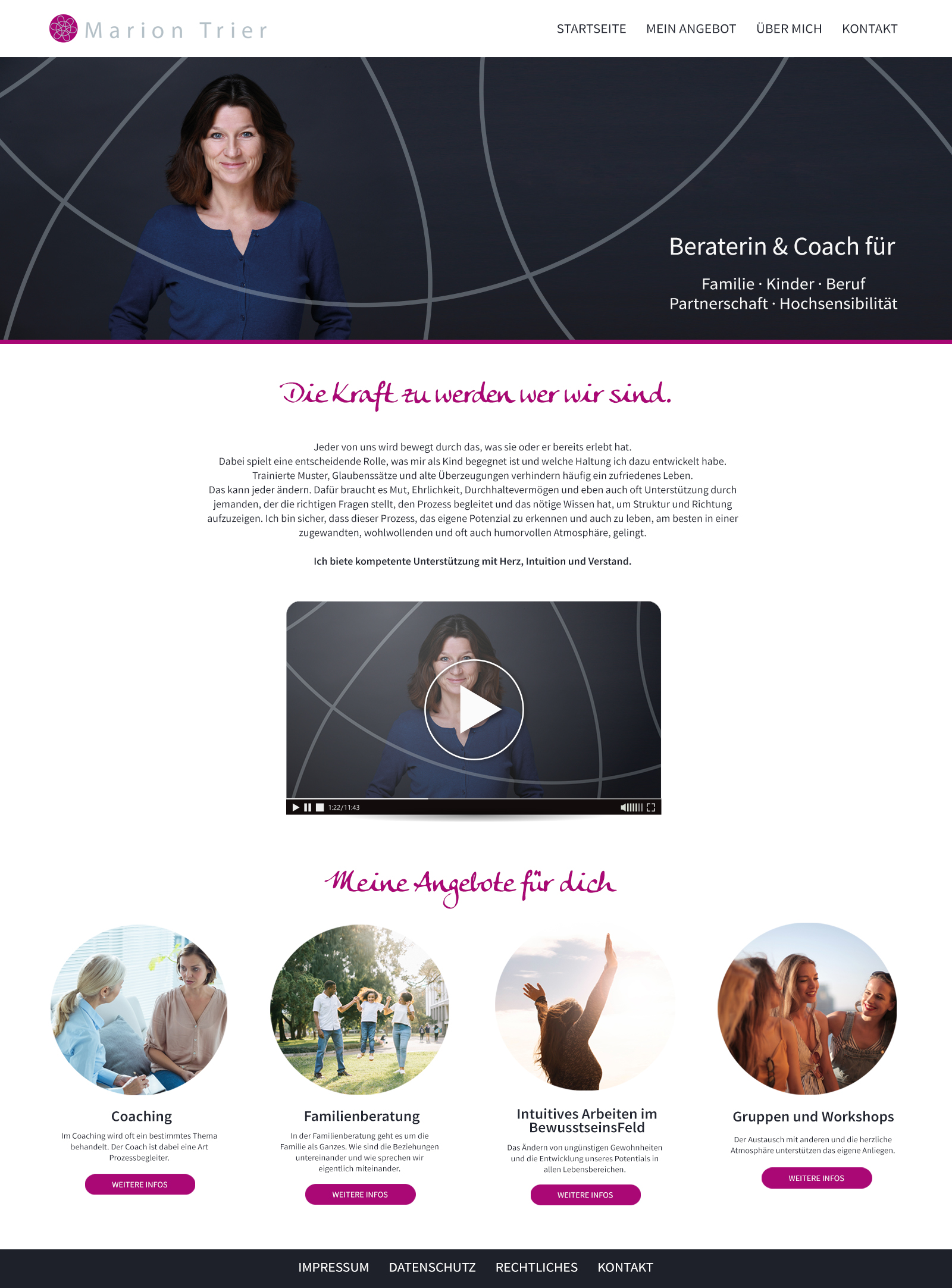 Webseite "Marion Trier"