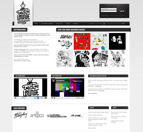 Webseite Vectorlounge