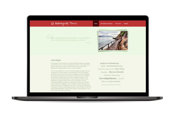 Webdesign „Astrologische Praxis“