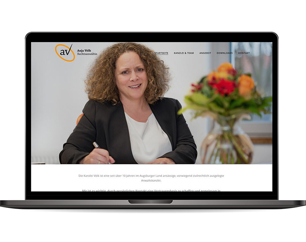 Webseite „Anwaltskanzlei Völk“