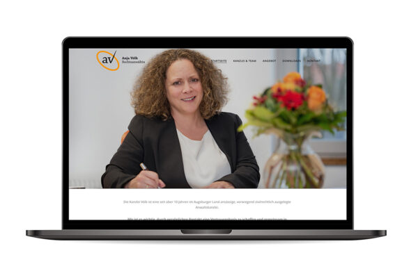 Webseite „Anwaltskanzlei Völk“