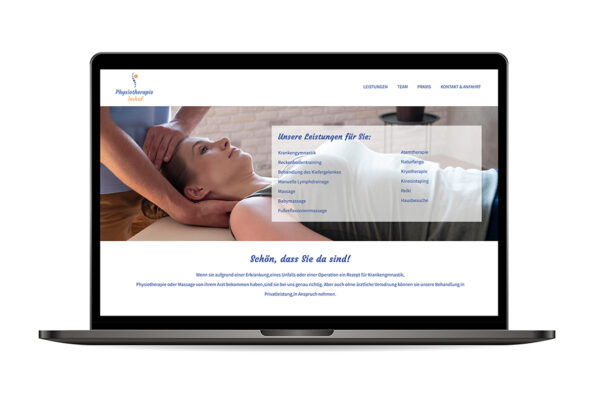 Webseite „Physiotherapiepraxis Imhof“