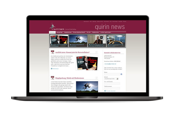 Webseite "quirin News"