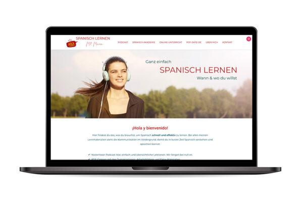Webseite „Spanisch lernen mit Maria“