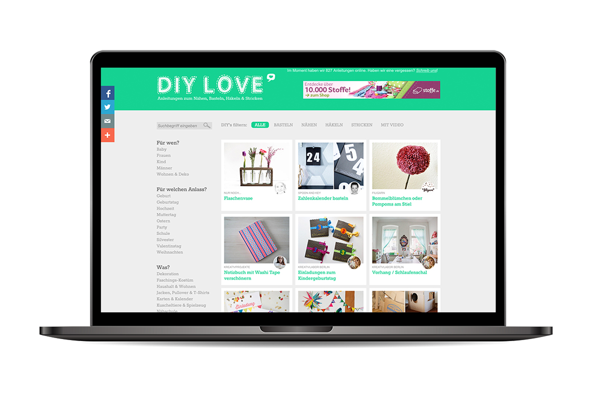 Webseite DIY Love