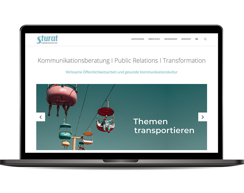 Webseite „Sturat Kommunikation“