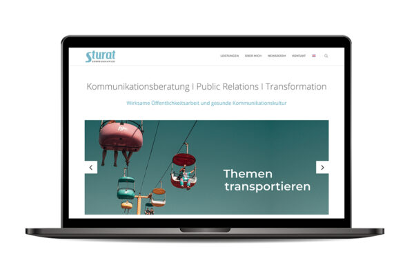 Webseite „Sturat Kommunikation“