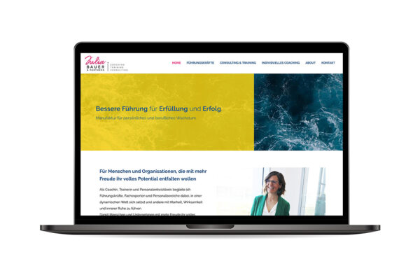 Webseite „Julia Bauer Consulting“