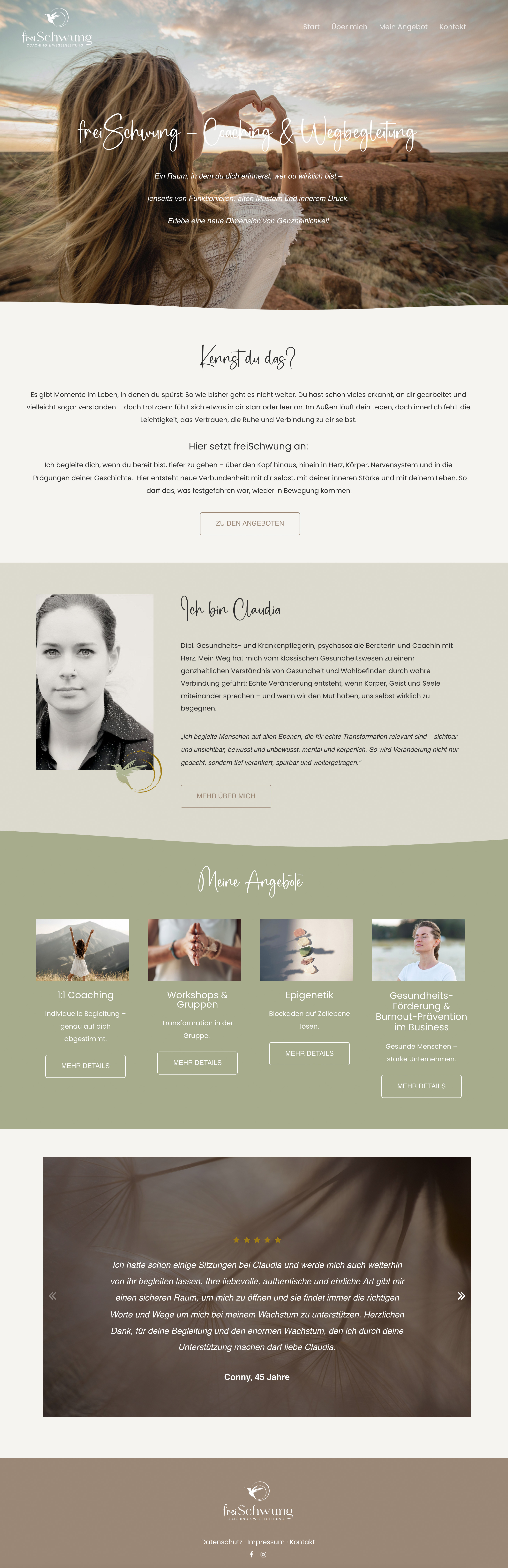 Webseite "freiSchwung"