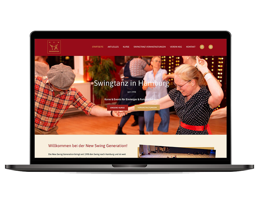 Webseite „New Swing Generation“