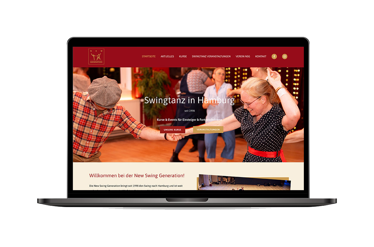 Webseite "New Swing Generation"