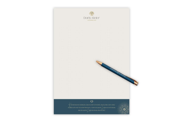 Notizblock & Kuli "Herzerwachen Ausbildung"